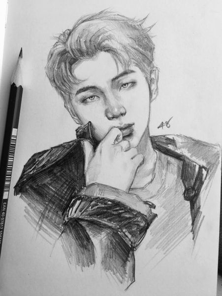 Срисовать БТС Намджун