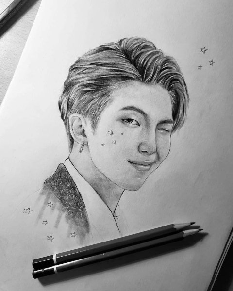 БТС рисунки Ким Намджун