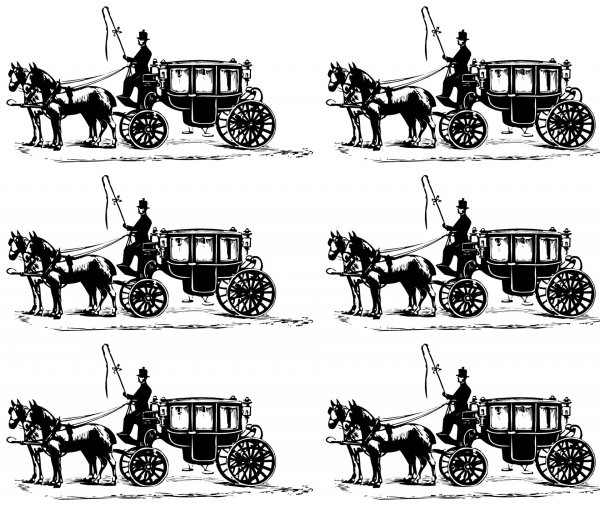 Лошадь с повозкой раскраска
