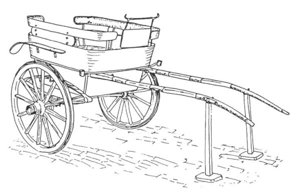 Конный экипаж на белом фоне