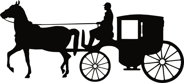 Раскраска карета с лошадью