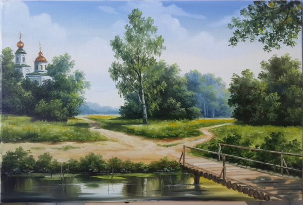 Пейзаж Болотов березы