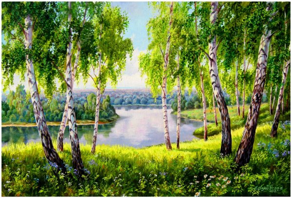 Летний пейзаж картины