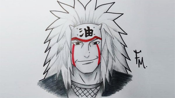 Рисунки аниме Наруто Джирая