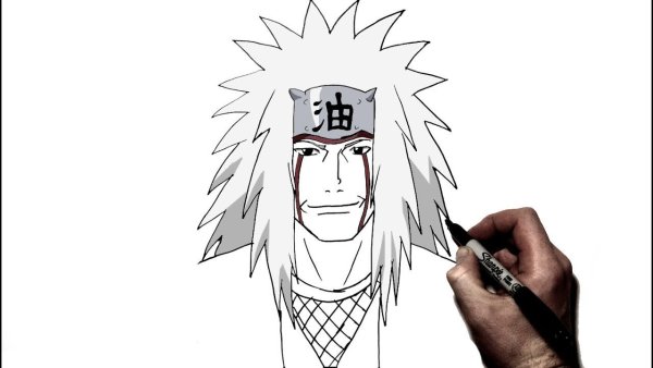 Наруто и Джирайя для срисовки