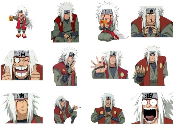 Наклейки Наруто Джирая