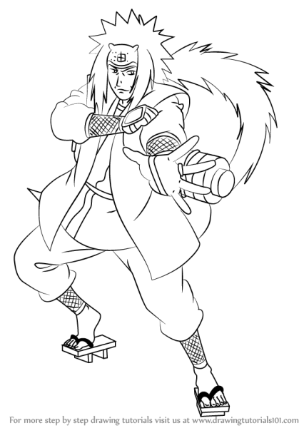 Раскраски аниме Наруто Джирайя