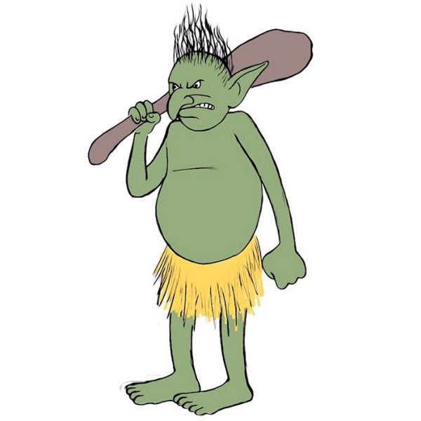 Тролли трафарет