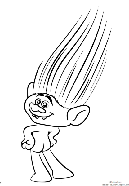 Тролли. Раскраска