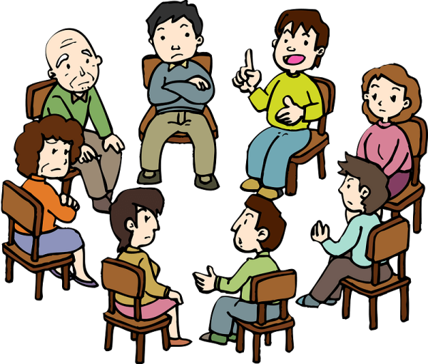 Группа людей рисунок