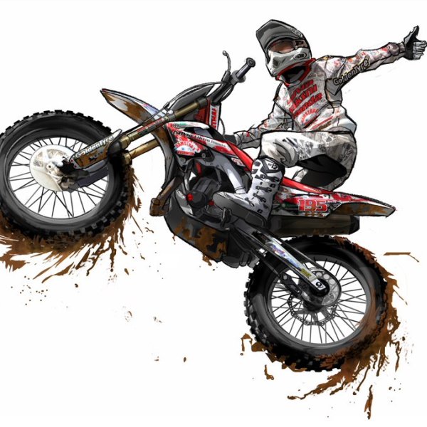 Enduro мотоцикл вектор