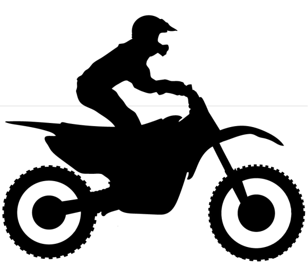 Силуэт кроссового мотоцикла
