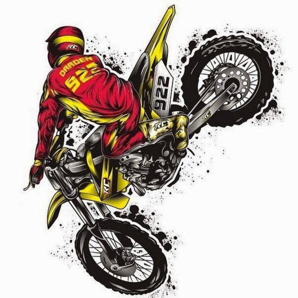 Мотоциклист стилизованный