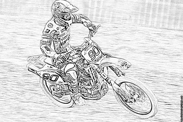 Кроссовые мотоциклы раскраски