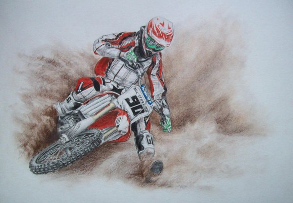 Мотоспорт карандашом
