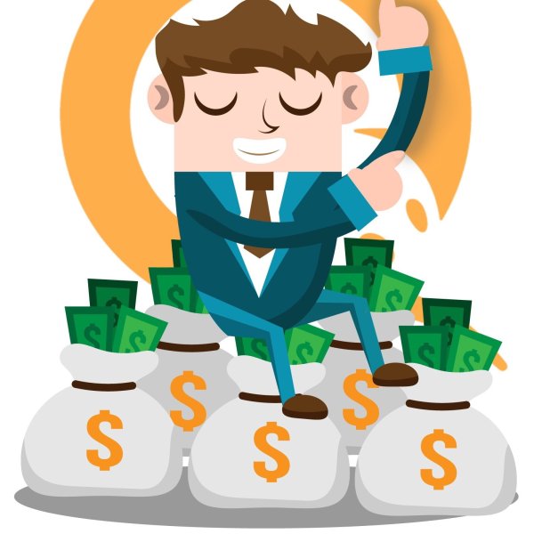 Человек с деньгами иконка