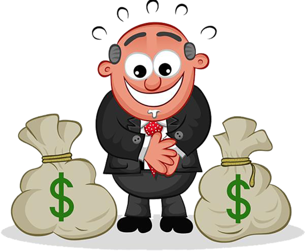 Мультяшка с мешком денег