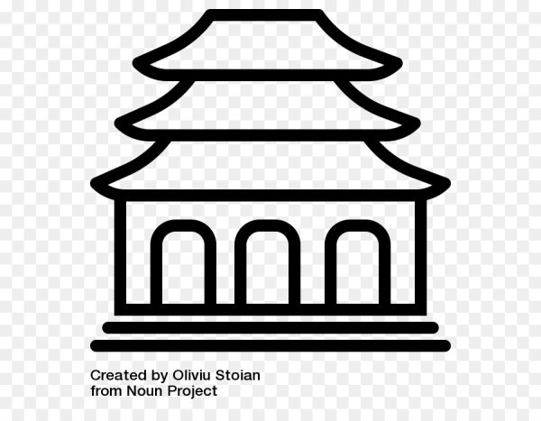 Буддийский храм раскраска