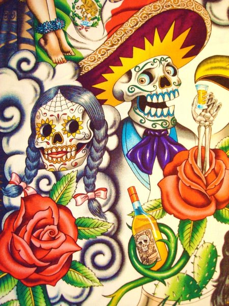 Орнамент Мексика Санта Муэрте