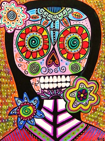 Мексиканский разноцветный череп