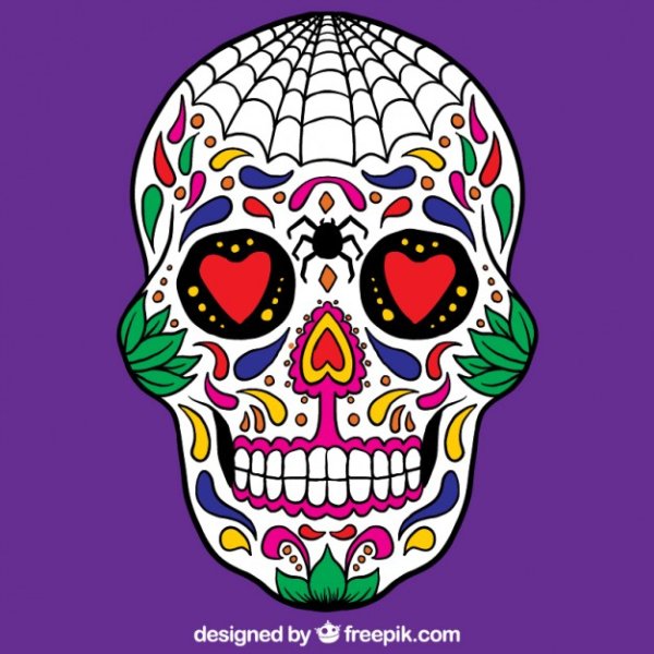 Мексиканский скелет принт