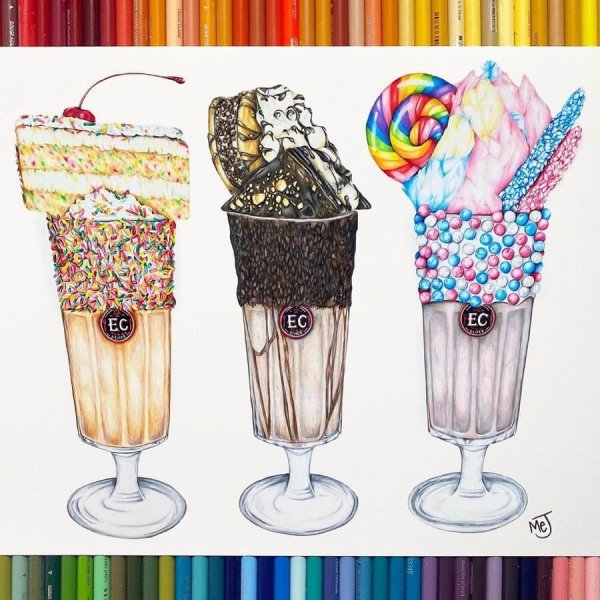Рисунки для скетчбука Милк шейки