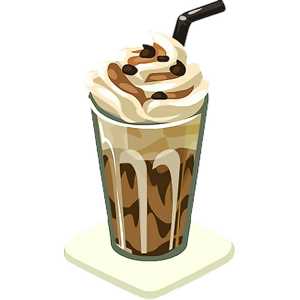 Милк Шейк с трубочкой нарисовать