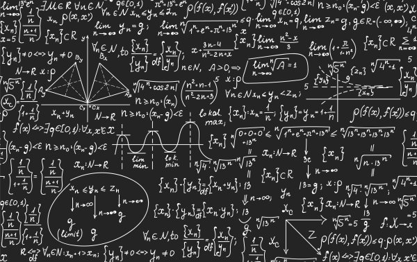 Математические уравнения на доске