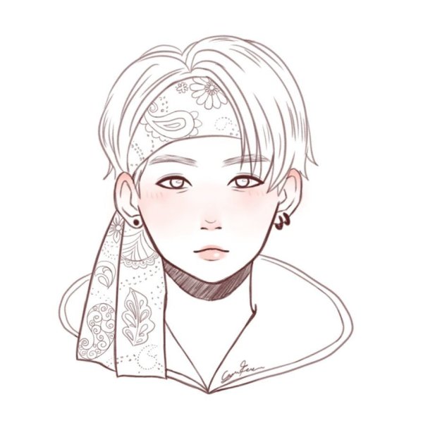 Портрет Юнги из БТС