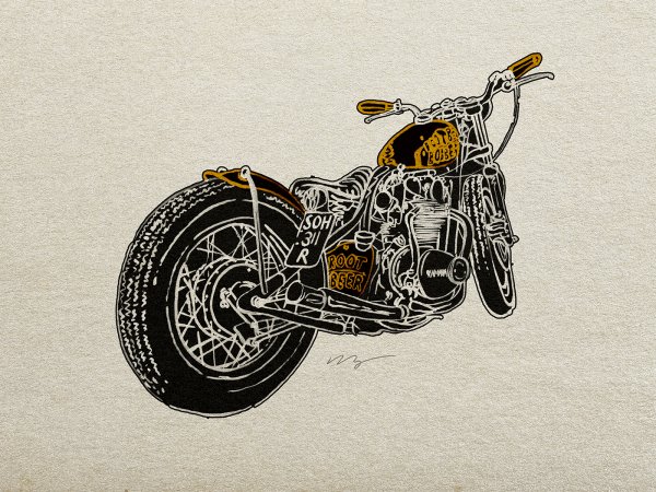 Боббер мотоцикл арт