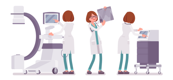 Рентген на белом фоне