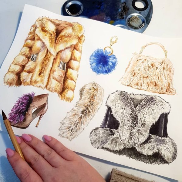 Рисование меха