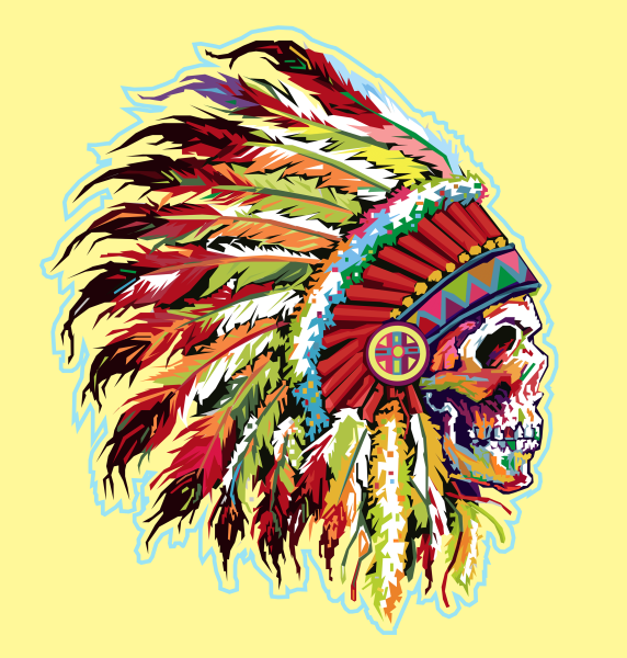 Индеец Апачи череп