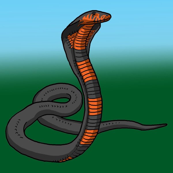 Змея карандашом