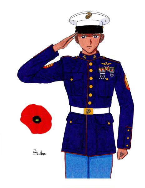 Рисунок кадета в форме