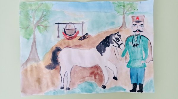 Чапаев детский рисунок