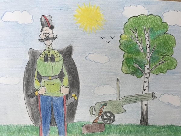 Детские рисунки наш Чапай