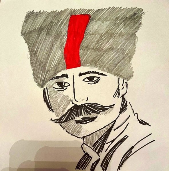 Портрет Чапаева рисунок
