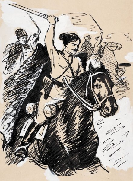 Казак с шашкой Графика