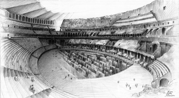 Римский амфитеатр Колизей внутри