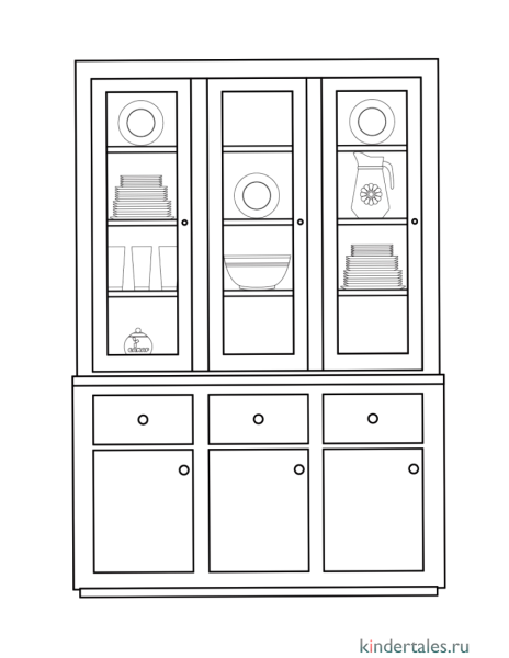 Шкаф раскраска для детей