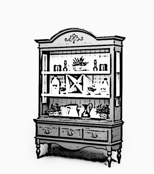 Сервант для посуды чертеж