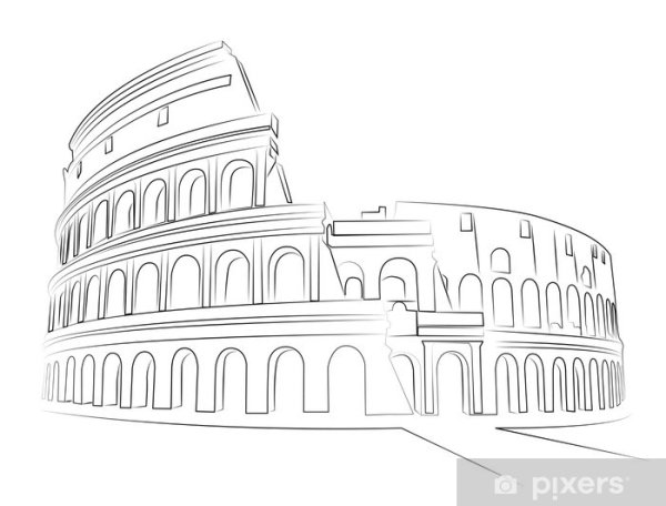Древний Рим эскиз Колизей