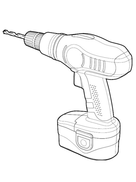 Шуруповерт раскраска