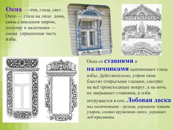 Рисование окна с наличниками