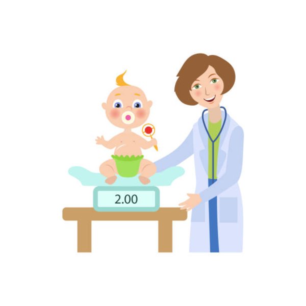 Векторная иллюстрация педиатр