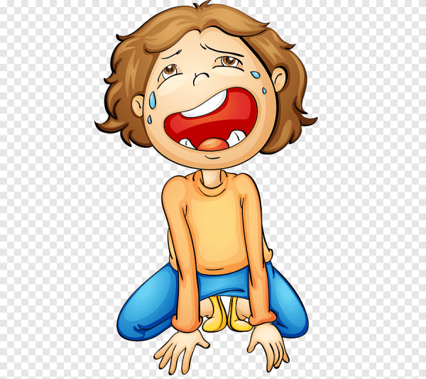 Плачущий ребенок без фона