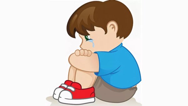 Плачущий мальчик мультяшный