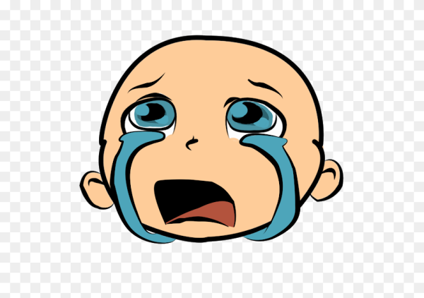 Мультяшный человек плачет