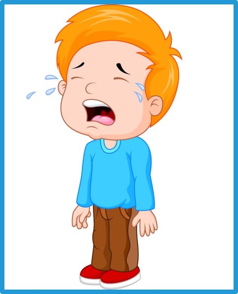 Плачущий мальчик мультяшный